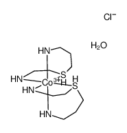 trans-5,5-u-fac-bis(2-aminoethyl-3-aminopropyl sulfide)cobalt(III)trichloride*3H2O Structure