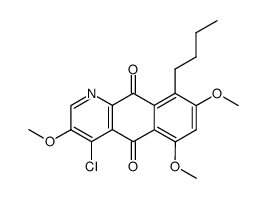 9-Butyl-4-chloro-3,6,8-trimethoxy-benzo[g]quinoline-5,10-dione结构式