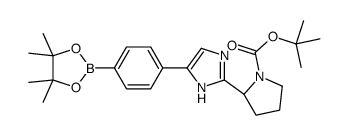 2-{4-[4-(4,4,5,5-四甲基-[1,3,2]二噁硼烷-2-基)-苯基]-1H-咪唑-2-基}-吡咯烷-1-羧酸叔丁酯图片