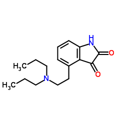 4-(2-(二丙基氨基)乙基)吲哚啉-2,3-二酮结构式