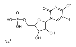 5-碘尿苷-5'-单磷酸钠盐结构式