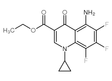 1-环丙基-5-酰胺-6,7,8-三氟-1,4-二氢-4-氧代-3-喹啉羧酸乙酯结构式