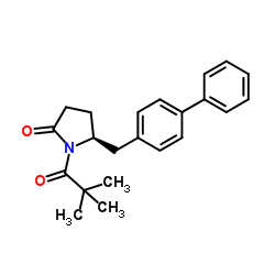 (S)-5-[(联苯-4-基)甲基]-1-(2,2-二甲基丙酰基)吡咯烷-2-酮结构式