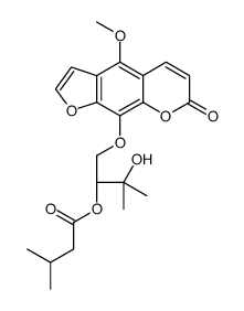 [(2R)-3-hydroxy-1-(4-methoxy-7-oxofuro[3,2-g]chromen-9-yl)oxy-3-methylbutan-2-yl] 3-methylbutanoate Structure