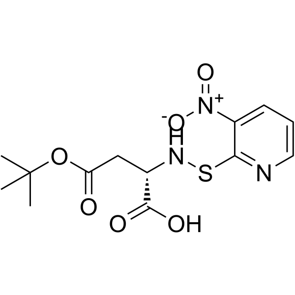 N-(3-硝基-2-吡啶亚磺酰)-l-天冬氨酸 beta-叔丁酯结构式