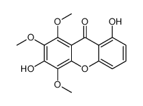 3,8-dihydroxy-1,2,4-trimethoxyxanthen-9-one结构式