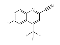 6-氟-4-(三氟甲基)-2-喹啉甲腈结构式