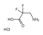 3-Amino-2,2-difluoropropanoic acid hydrochloride Structure