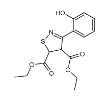 diethyl 3-(o-hydroxyphenyl)4,5-dihydroisothiazole-4,5-dicarboxylate结构式