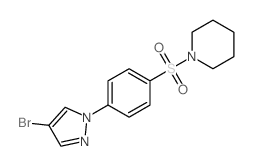 1-(4-(4-溴吡唑-1-基)苯磺酰基)哌啶结构式