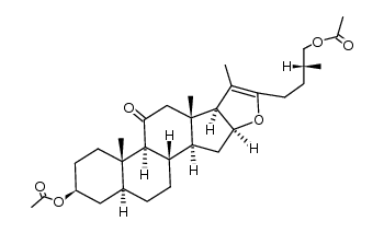 (25R)-3β,26-diacetoxy-5α-furost-20(22)-en-11-one结构式