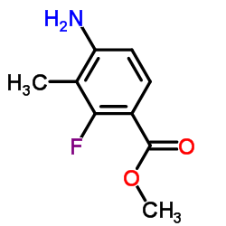 4-氨基-2-氟-3-甲基苯甲酸甲酯结构式