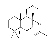 [1R-(1α,2β,4aβ,8aα)]-1-decahydro-1-(2-iodoethyl)-2,5,5,8a-tetramethyl-2-naphthalenol acetate结构式