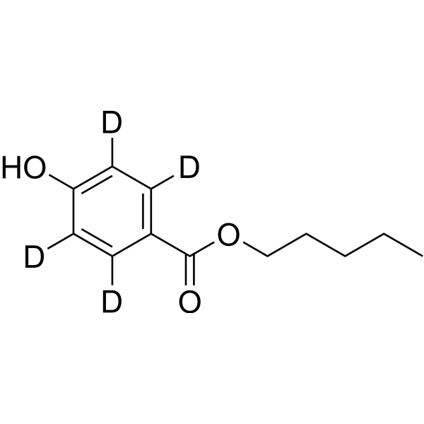 Pentyl 4-hydroxybenzoate-d4 Structure