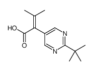 5-Pyrimidineacetic acid, 2-(1,1-dimethylethyl)--alpha--(1-methylethylidene)- (9CI) Structure