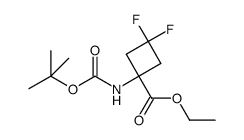 ethyl 1-((tert-butoxycarbonyl)amino)-3,3-difluorocyclobutanecarboxylate结构式