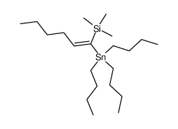 (E)-1-trimethylsilyl-1-tributylstannyl-1-hexene结构式