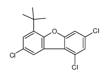 6-t-butyl-1,3,8-trichlorodibenzofuran Structure