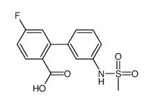 4-fluoro-2-[3-(methanesulfonamido)phenyl]benzoic acid Structure