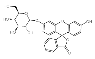 荧光素-β-D-吡喃葡萄糖苷(FMGlc)结构式