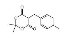 5-(4-methyl-benzyl)-2,2-dimethyl-1,3-dioxane-4,6-dione结构式