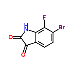 6-bromo-7-fluoroisatin Structure