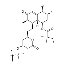 4-tert-Butyldimethylsilyl-5'-chloro-6'-oxo SiMvastatin structure