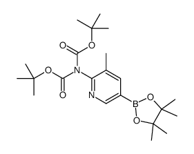 2-N, N-(Bis-Boc-amino)-3-Methylpyridine-5-boronic acid pinacol ester Structure