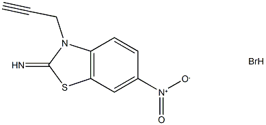 6-Nitro-3-(prop-2-yn-1-yl)benzo[d]thiazol-2(3H)-imine hydrobromide Structure