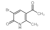 5-乙酰基-3-溴-6-甲基-2(1H)-吡啶酮结构式