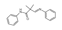 N-phenyl-2-methyl-2-[(phenylimino)methyl]propanamide结构式