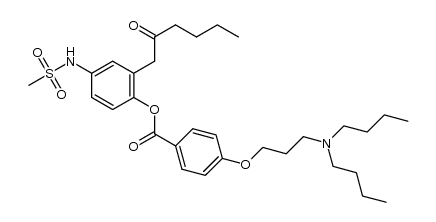 4-(methylsulfonamido)-2-(2-oxohexyl)phenyl 4-(3-(dibutylamino)propoxy)benzoate结构式