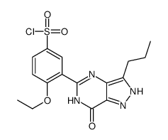 4-ethoxy-3-(7-oxo-3-propyl-2,4-dihydropyrazolo[4,3-d]pyrimidin-5-yl)benzenesulfonyl chloride Structure