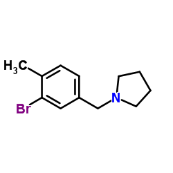 1-(3-Bromo-4-methylbenzyl)pyrrolidine结构式