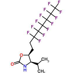 (4R,5S)-(+)-4-i-丙基-5-(3,3,4,4,5,5,6,6,7,7,8,8,8,8-三氟氟辛基)-2-恶唑烷酮,结构式