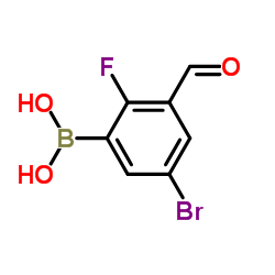 (5-Bromo-2-fluoro-3-formylphenyl)boronic acid Structure
