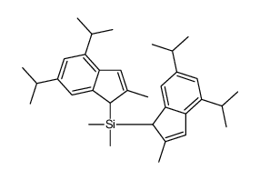 dimethyl-bis[2-methyl-4,6-di(propan-2-yl)-1H-inden-1-yl]silane结构式