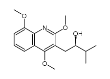 (+)-(2'R)-3-(2'-hydroxy-3'-methylbutyl)-2,4,8-trimethoxyquinoline Structure