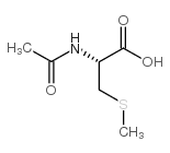 N-乙酰基-S-甲基-L-半胱氨酸结构式