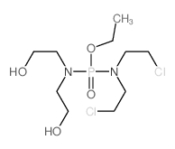 Phosphorodiamidic acid, N,N-bis(2-chloroethyl)-N',N'-bis(2-hydroxyethyl)-, ethyl ester Structure