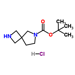2,6-二氮杂螺[3.4]辛烷-6-羧酸叔丁酯盐酸盐结构式