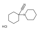 1-piperidin-1-ylcyclohexane-1-carbonitrile,hydrochloride Structure