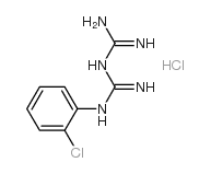 Imidodicarbonimidicdiamide, N-(2-chlorophenyl)-, hydrochloride (1:1) Structure