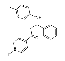 1-(4-fluorophenyl)-3-phenyl-3-(p-tolylamino)propan-1-one结构式
