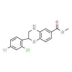 甲基 2-(2,4-二氯苯基)-3,4-二氢-2H-苯并[b][1,4]噁嗪-6-甲酸基酯结构式