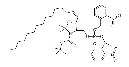 (4S,5R)-4-[[[Bis[1-(2-nitrophenyl)ethoxy]phosphinyl]oxy]Methyl]-2,2-dimethyl-5-(1E)-1-pentadecen-1-yl-3-oxazolidinecarboxylic Acid 1,1-Dimethyleth Structure