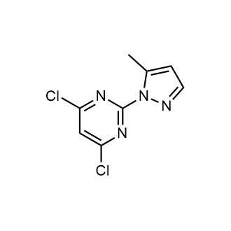 4,6-Dichloro-2-(5-methyl-1H-pyrazol-1-yl)pyrimidine Structure