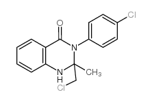 2-氯甲基-3-(4-氯苯基)-2-甲基-1,2,3,4-四氢喹唑啉-4-酮结构式