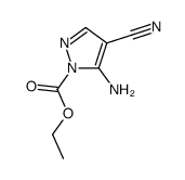 5-氨基-4-氰基-1-乙氧基羰基吡唑结构式
