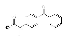 2-(4-benzoylphenyl)propanoic acid结构式